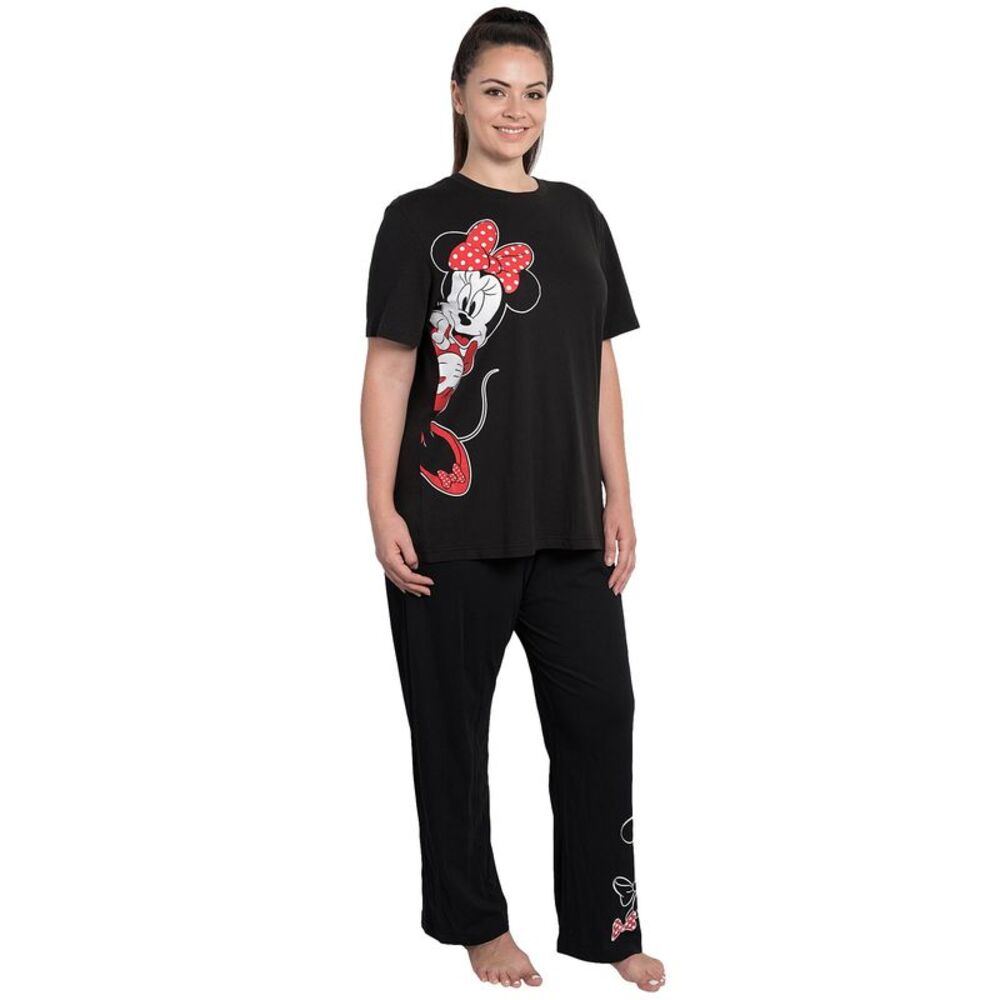 New Womens Plus Size Disney Minnie Mouse Pajama Loungewear 2-Pc Set (Size 3X)
